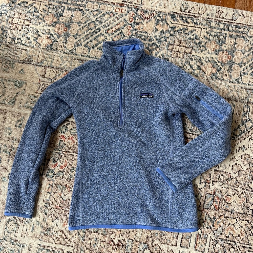 Patagonia Womens Better Sweater 1/4
Zip in Blue XS
